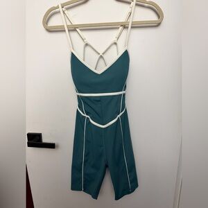Teal Strappy Women's Jumpsuit
